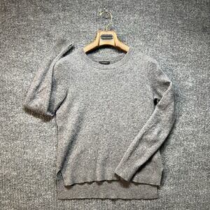 Halogen 100% Cashmere Crewneck Sweater Size Womens Medium Gray Winter Soft Warm